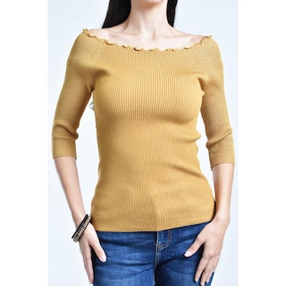 Foto 4 | Foto 4 | Blusa De Canale Manga 3/4 Roman Fashion / Juvenil, B2 (mostaza) Ocre