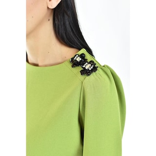 Foto 4 | Foto 4 | Blusa Con Detalle De Flor En Hombro Roman Fashion /juvenil, 5106 (verde) Verde