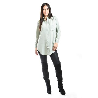 Foto 5 | Foto 5 | Camisa Con Boton De Perla Roman Fashion /juvenil, 5103 (pistache) Verde Claro
