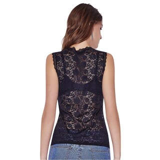 Foto 2 | Foto 2 | Blusa De Encaje Ilusión 43403 Negro