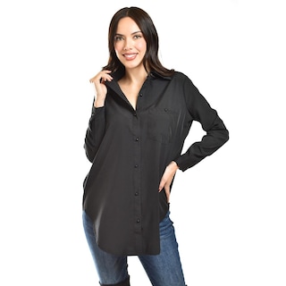 Foto 1 | Foto 1 | Camisa Con Boton De Perla Roman Fashion /juvenil, 5103 (negro) Negro