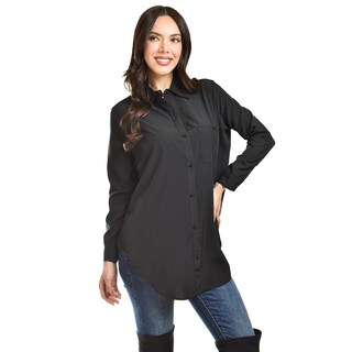 Foto 2 | Foto 2 | Camisa Con Boton De Perla Roman Fashion /juvenil, 5103 (negro) Negro