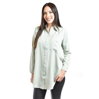 Foto 1 | Foto 1 | Camisa Con Boton De Perla Roman Fashion /juvenil, 5103 (pistache) Verde Claro