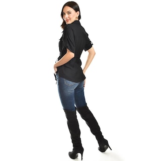 Foto 3 | Foto 3 | Blusa Camisera Ajustable Roman Fashion /juvenil, 2436 (negro) Negro