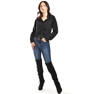 Foto 4 | Foto 4 | Blusa Con Jareta Ajustable Roman Fashion /juvenil, 1838 (negro) Negro