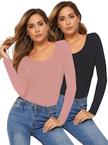 Set 2 Blusas Mujer Manga Larga Interior Térmico Bl-1013-px2-variedad De Colores Invierno Dama