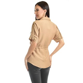 Foto 3 | Foto 3 | Blusa Camisera Ajustable Roman Fashion /juvenil, 2436 (beige) Beige