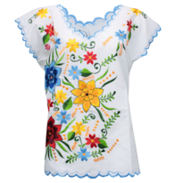 Blusa Artesanal Bordada Yucateca Para Mujer