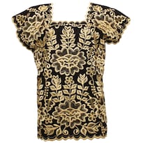 Blusa Artesanal Bordada Yucateca Para Mujer