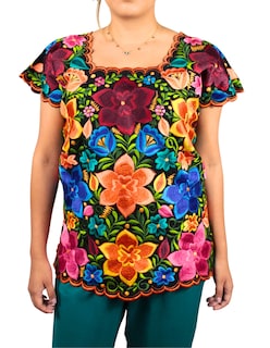 Foto 3 | Foto 3 | Blusa Yucateca Artesanal Bordada En Ambos Lados Para Mujer