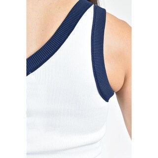 Foto 4 | Foto 4 | Top Asimetrico De Un Hombro Juvenil, 0196 (azul Marino) Blanco