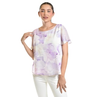 Foto 1 | Foto 1 | Blusa Estampada Con Moño Roman Fashion /juvenil, 5115 (lila) Lila