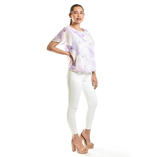 Foto 2 | Foto 2 | Blusa Estampada Con Moño Roman Fashion /juvenil, 5115 (lila) Lila
