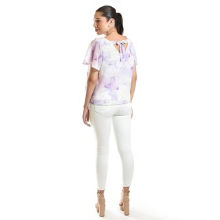 Foto 3 | Foto 3 | Blusa Estampada Con Moño Roman Fashion /juvenil, 5115 (lila) Lila