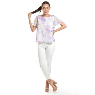 Foto 6 | Foto 6 | Blusa Estampada Con Moño Roman Fashion /juvenil, 5115 (lila) Lila