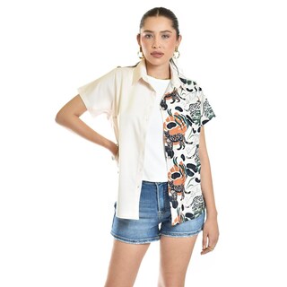Foto 5 | Foto 5 | Blusa Estampado Unico Roman Fashion / Juvenil, 5108 (cafe /jaguar) Beige