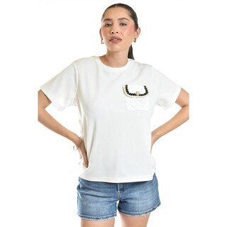 Foto 1 | Foto 1 | Blusa Con Detalle De Bolsillo Roman Fashion /juvenil, 5111 (blanco) Blanco