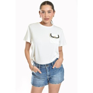 Foto 4 | Foto 4 | Blusa Con Detalle De Bolsillo Roman Fashion /juvenil, 5111 (blanco) Blanco