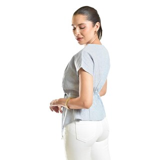 Foto 3 | Foto 3 | Blusa De Corte Asimetrico Roman Fashion /juvenil, 5107 (rayas Azul Marino) Azul