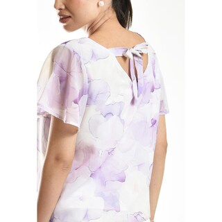 Foto 4 | Foto 4 | Blusa Estampada Con Moño Roman Fashion /juvenil, 5115 (lila) Lila