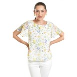 Blusa Estampada Con Moño Roman Fashion /juvenil, 5115 (amarillo) Amarillo