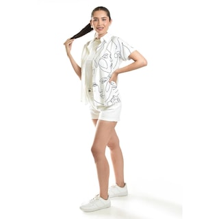 Foto 2 | Foto 2 | Blusa Estampado Unico Roman Fashion / Juvenil, 5108 (blanco) Blanco