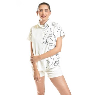 Foto 1 | Foto 1 | Blusa Estampado Unico Roman Fashion / Juvenil, 5108 (blanco) Blanco