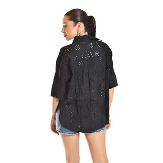 Foto 3 | Foto 3 | Blusa Bordada De Algodon Roman Fashion /juvenil, 3952 (negro) Negro