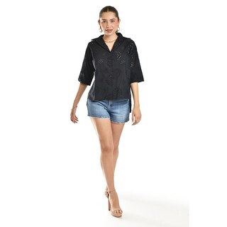 Foto 5 | Foto 5 | Blusa Bordada De Algodon Roman Fashion /juvenil, 3952 (negro) Negro