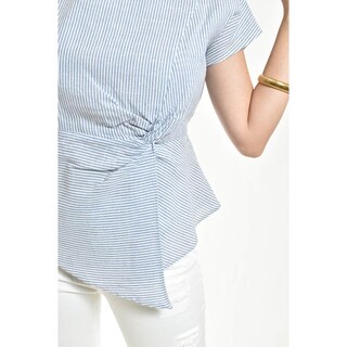 Foto 4 | Foto 4 | Blusa De Corte Asimetrico Roman Fashion /juvenil, 5107 (rayas Azul Marino) Azul