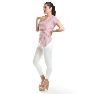 Foto 2 | Foto 2 | Blusa De Corte Asimetrico Roman Fashion /juvenil, 5107 (rayas Rojo) Rojo