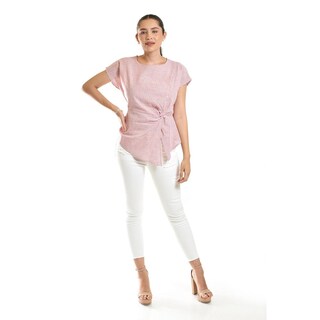 Foto 5 | Foto 5 | Blusa De Corte Asimetrico Roman Fashion /juvenil, 5107 (rayas Rojo) Rojo