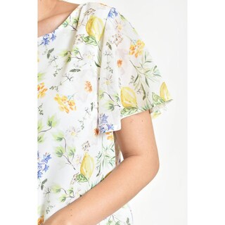 Foto 5 | Foto 5 | Blusa Estampada Con Moño Roman Fashion /juvenil, 5115 (amarillo) Amarillo