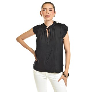 Foto 1 | Foto 1 | Blusa De Manga Plisada Roman Fashion/juvenil, 10205 (negro) Negro