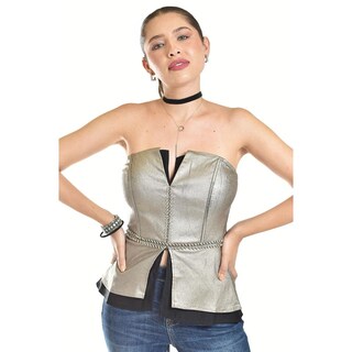 Foto 1 | Foto 1 | Corset Strapless Con Detalles Metalicos Roman Fashion/ Juvenil, 941 (plateado) Plateado