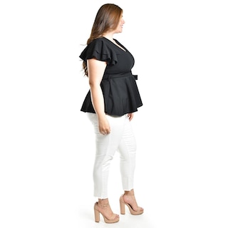 Foto 2 | Foto 2 | Blusa De Corte Peplum Roman Fashion /juvenil, 1869 (negro) Negro