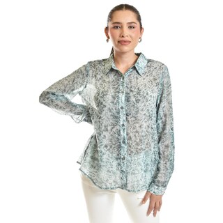 Foto 1 | Foto 1 | Blusa Transparente Diseño Tie Dye Roman Fashion/juvenil, 20295 (verde) Verde