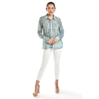 Foto 5 | Foto 5 | Blusa Transparente Diseño Tie Dye Roman Fashion/juvenil, 20295 (verde) Verde