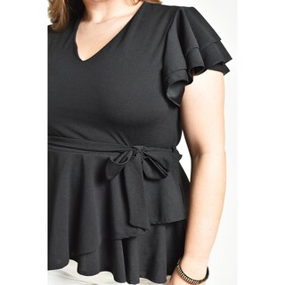 Foto 4 | Foto 4 | Blusa De Corte Peplum Roman Fashion /juvenil, 1869 (negro) Negro