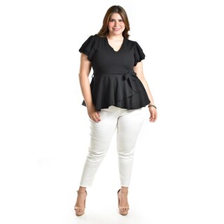 Foto 5 | Foto 5 | Blusa De Corte Peplum Roman Fashion /juvenil, 1869 (negro) Negro