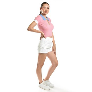 Foto 2 | Foto 2 | Blusa De Canale Tipo Polo Roman Fashion /juvenil, 7281 (rosa) Rosa
