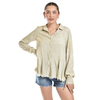 Camisa Con Acabado Desgastado Roman Fashion /juvenil, 20009 (beige) Beige