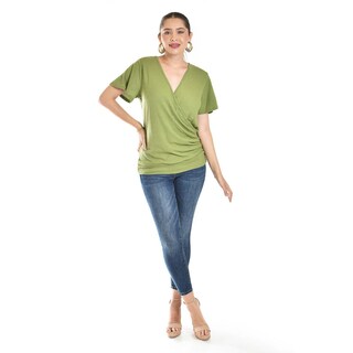Foto 5 | Foto 5 | Blusa Cruzada Con Botones Roman Fashion /juvenil, 8074 (verde Militar) Verde