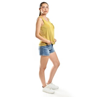 Foto 2 | Foto 2 | Blusa Básica Con Bolsillo Bordado Roman Fashion/juvenil, 19222 (mostaza) Amarillo