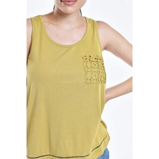 Foto 4 | Foto 4 | Blusa Básica Con Bolsillo Bordado Roman Fashion/juvenil, 19222 (mostaza) Amarillo