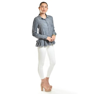 Foto 1 | Foto 1 | Camisa Con Acabado Desgastado Roman Fashion /juvenil, 20009 (gris) Gris