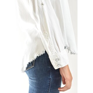 Foto 4 | Foto 4 | Blusa Con Detalle Deshilachado Roman Fashion /juvenil, 2931 (blanco) Blanco