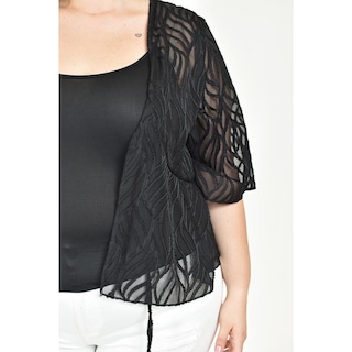 Foto 4 | Foto 4 | Ensamble Tipo Kimono Con Blusa Básica Roman Fashion / Tallas Extras, 1892 (negro) Negro