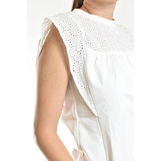 Foto 4 | Foto 4 | Blusa Con Detalle De Encaje Calado Roman Fashion/juvenil, 6543 (blanco) Blanco