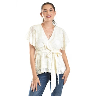 Foto 1 | Foto 1 | Blusa De Encaje Roman Fashion /juvenil, 5113 (blanco) Blanco